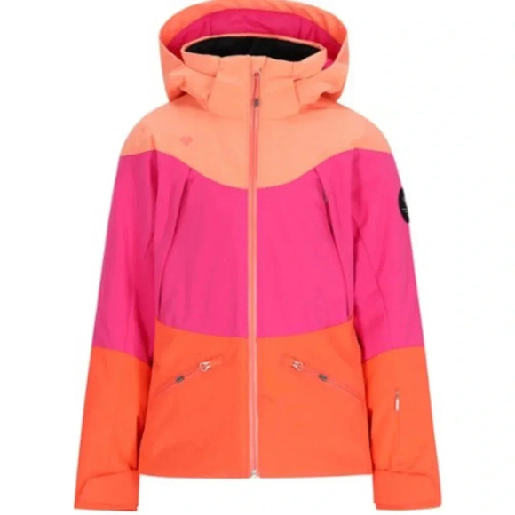 Obermeyer Girls XL Reese Insulated Snow Jacket Ski Snowboard NWT Pink Orange - Picture 9 of 16